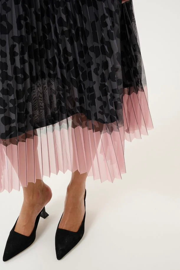 Culture Cuchancy Skirt Grey Pink Leopard