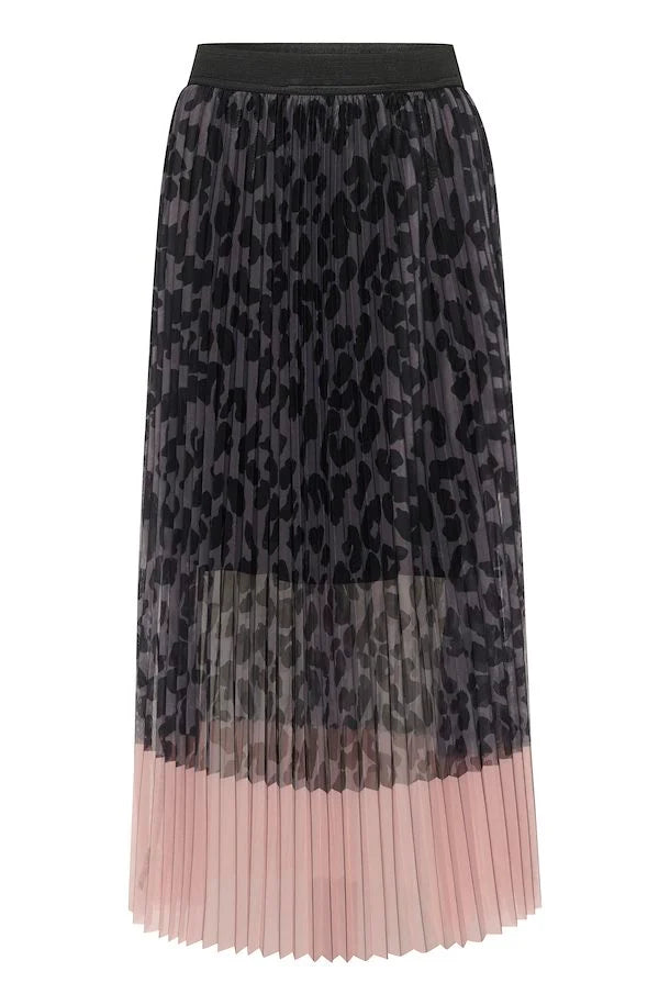 Culture Cuchancy Skirt Grey Pink Leopard