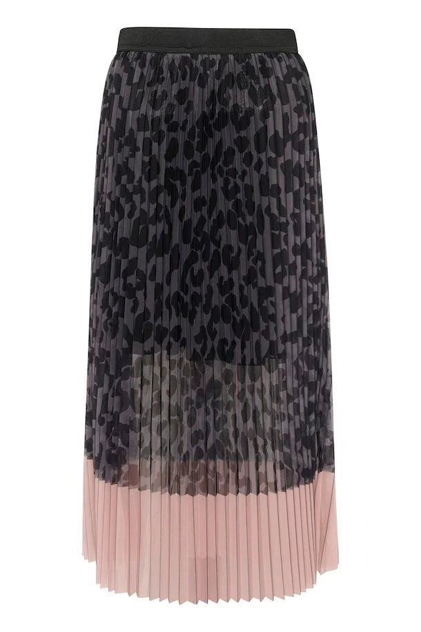 Culture Cuchancy Skirt Grey Pink Leopard