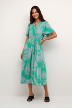 Load image into Gallery viewer, CULTURE CUPOLLY LONG DRESS GREEN PINK
