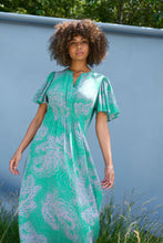 Load image into Gallery viewer, CULTURE CUPOLLY LONG DRESS GREEN PINK
