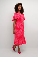 Load image into Gallery viewer, CULTURE CUPOLLY LONG DRESS RED PINK
