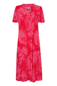 CULTURE CUPOLLY LONG DRESS RED PINK