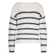 Red Button SRB4616 Fuzzy Sweater and stripe pine