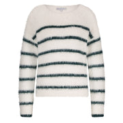 Red Button SRB4616 Fuzzy Sweater and stripe pine