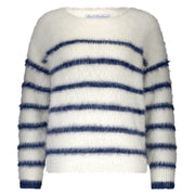 Red Button SRB4616 Fuzzy Sweater and stripe blue