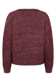 Kaffe KAtrina LS pullover windsor wine