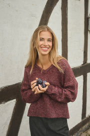 Kaffe KAtrina LS pullover windsor wine