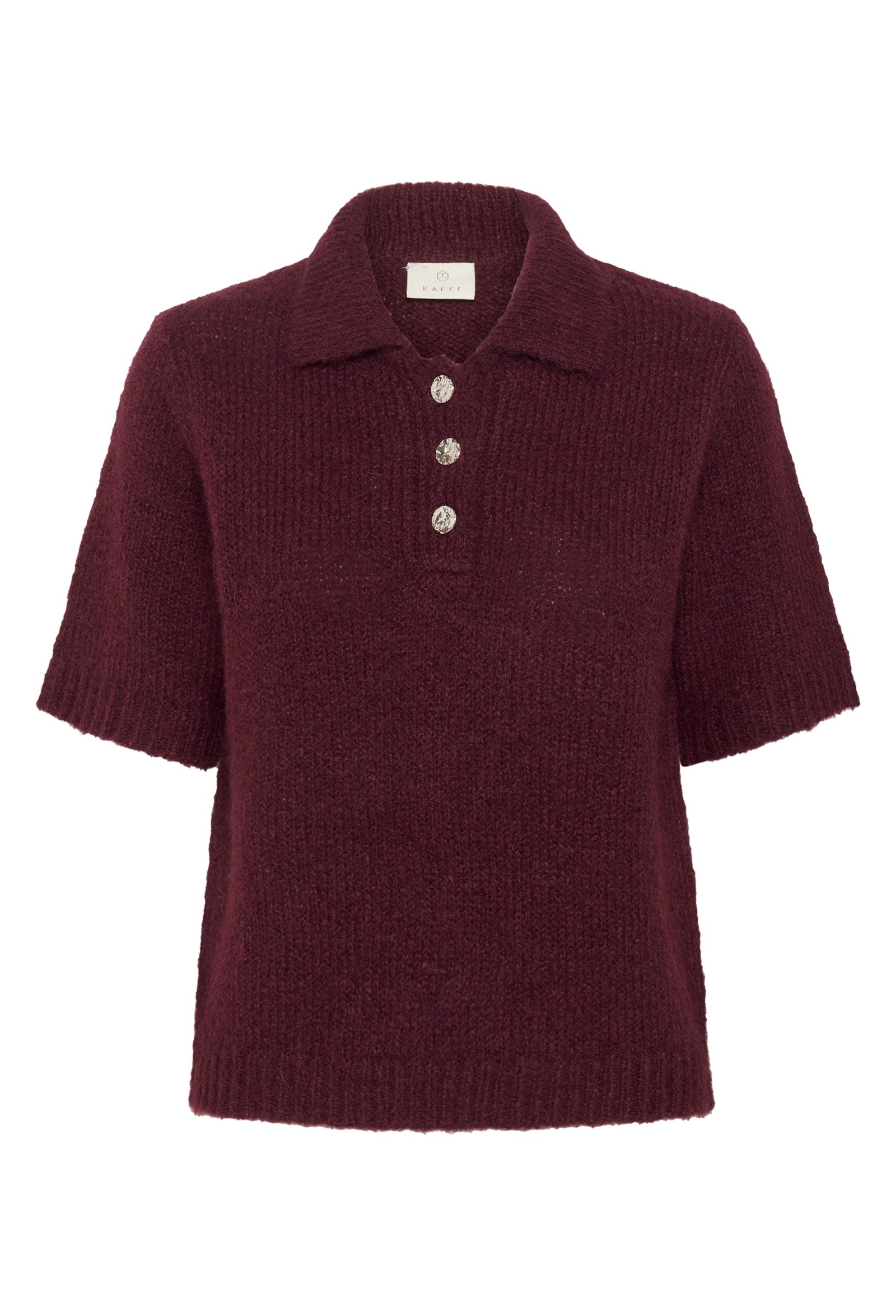 Kaffe KAemilie polo pullover wine