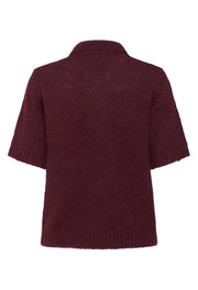 Kaffe KAemilie polo pullover wine