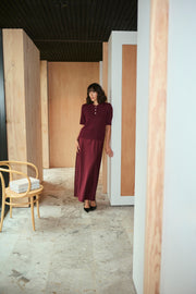 Kaffe KAemilie polo pullover wine
