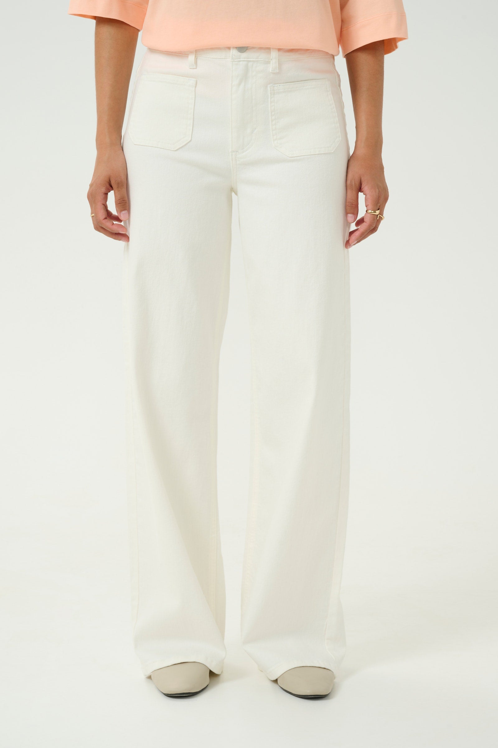 Kaffe KAkarla Twill jeans chalk