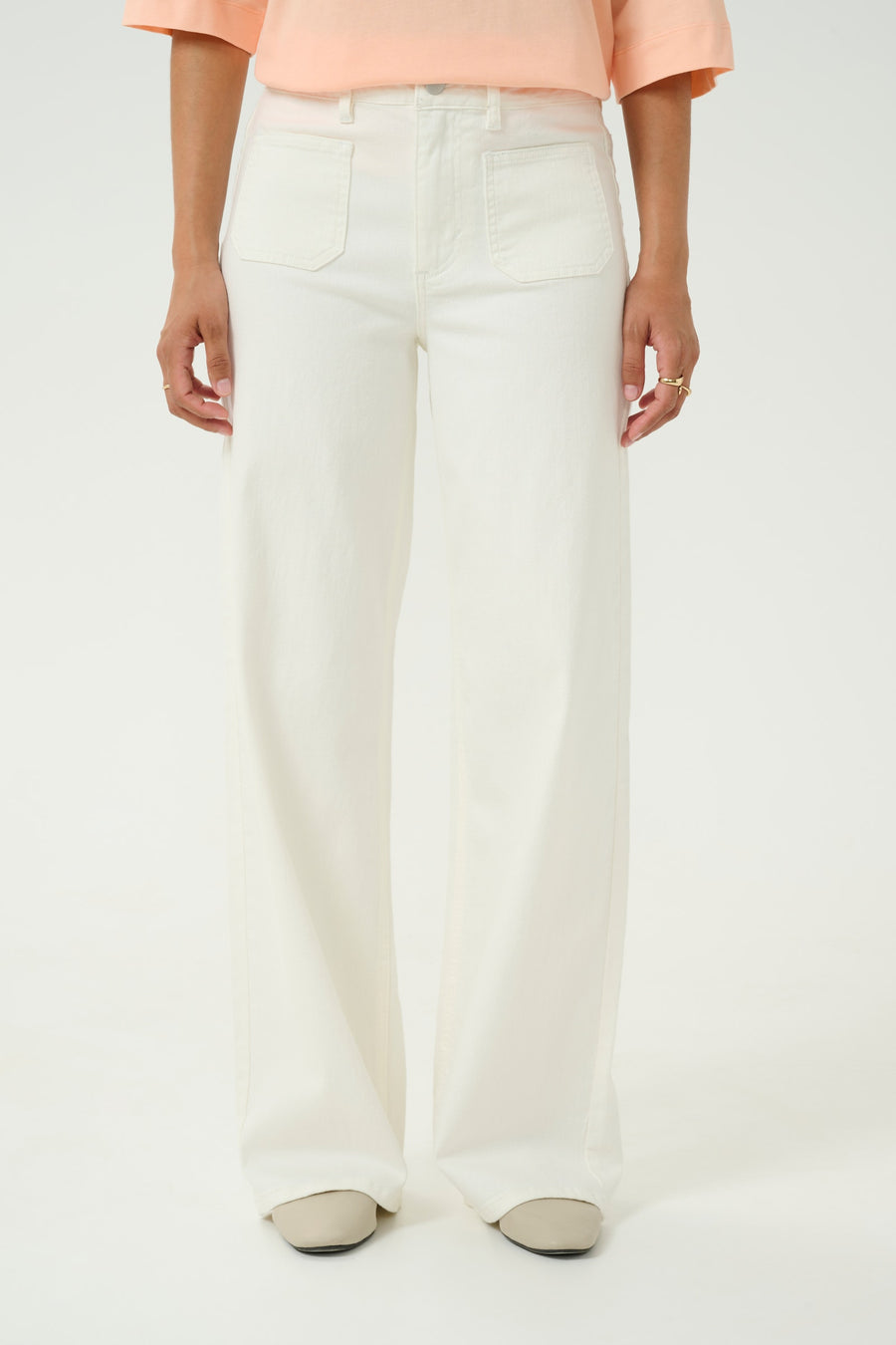 Kaffe KAkarla Twill jeans chalk