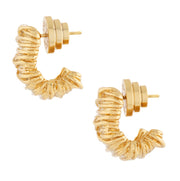 Talis Chains Textured Nugget earrings gold