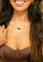 Talis Chains Button Choker Tigers eye