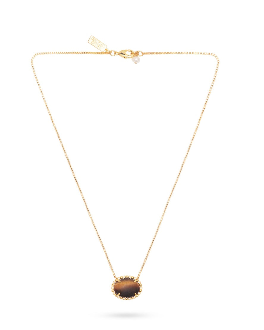 Talis Chains Button Choker Tigers eye
