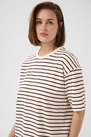 Kaffe KAwinny 1/2 sleeve t shirt fudge