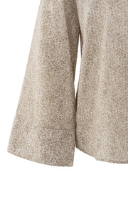 Yaya 01-201166-507 Leopard print blouse with back button detail