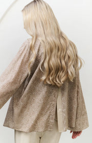 Yaya 01-201166-507 Leopard print blouse with back button detail
