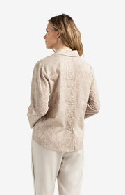 Yaya 01-201166-507 Leopard print blouse with back button detail