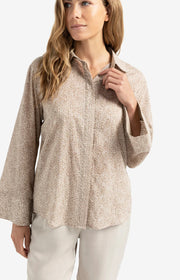 Yaya 01-201166-507 Leopard print blouse with back button detail