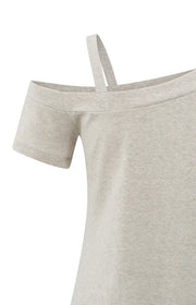 Yaya 01-709304-507 Asymmetric t shirt with shoulder strap