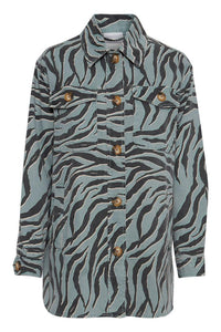 BYoung - Blue Animal Print Jacket