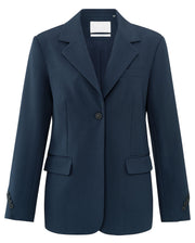 Yaya 01-501055-410 woven blazer navy