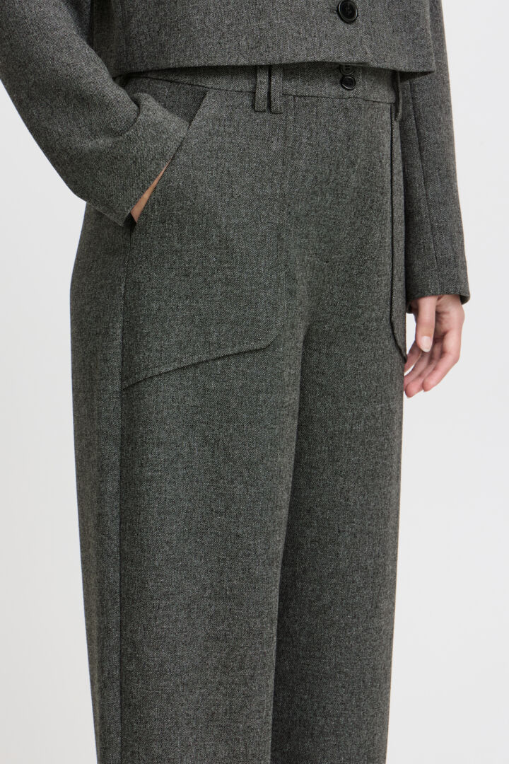 Byoung Byetona Pants Grey Melange