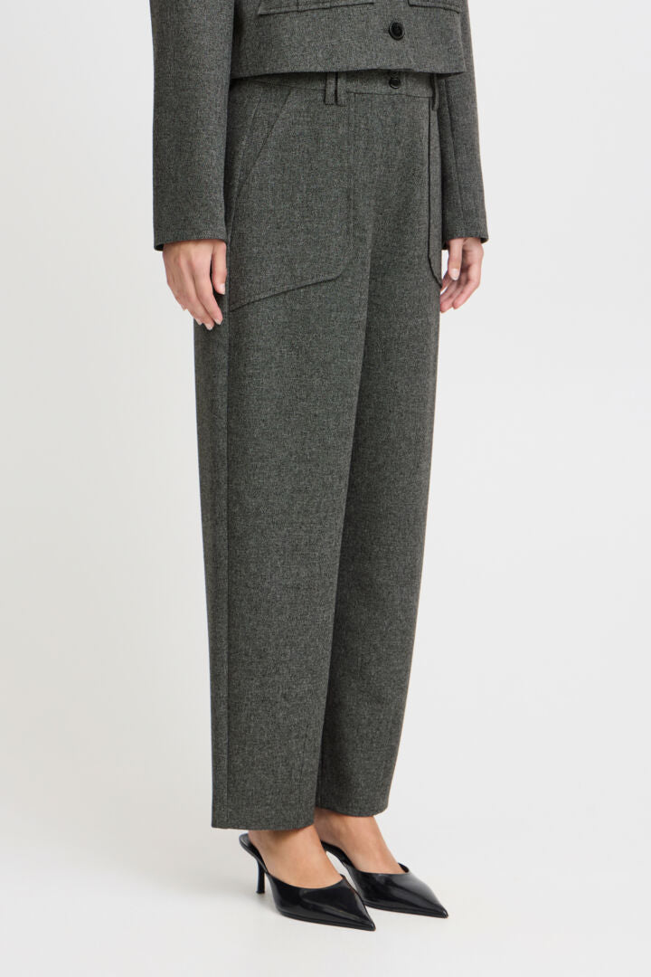 Byoung Byetona Pants Grey Melange