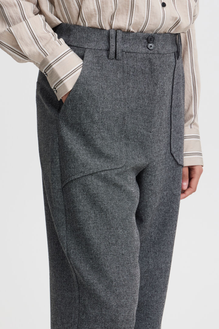 Byoung Byetona Pants Grey Melange