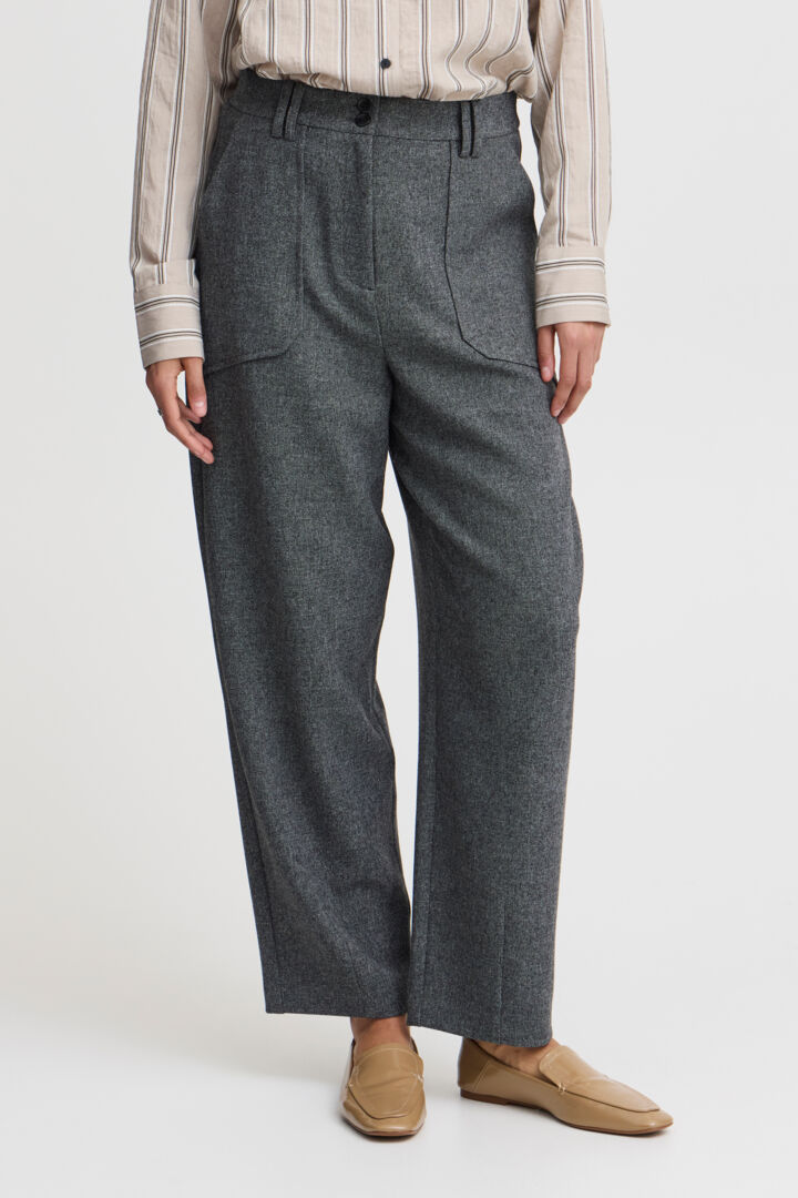 Byoung Byetona Pants Grey Melange