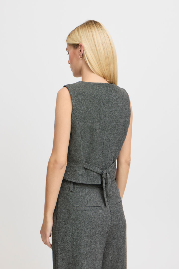Byoung Byeytona Waistcoat Grey Melange