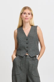 Byoung Byeytona Waistcoat Grey Melange