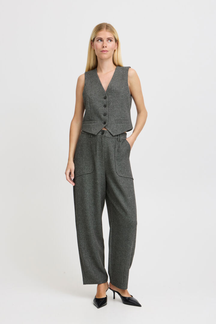 Byoung Byeytona Waistcoat Grey Melange