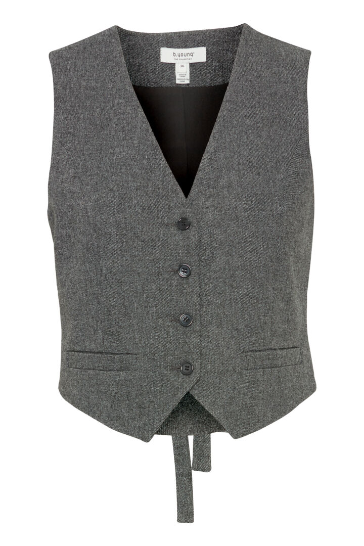 Byoung Byeytona Waistcoat Grey Melange