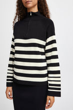 Load image into Gallery viewer, Byoung Bymmorla Halfzip Jumper Black Mix
