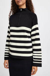 Byoung Bymmorla Halfzip Jumper Black Mix