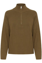 Load image into Gallery viewer, Byoung Bymmorla Halfzip Jumper Olive
