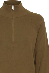 Byoung Bymmorla Halfzip Jumper Olive