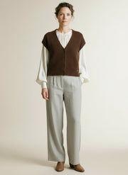 Red Button SRB5116 sleeveless fuzzy praline