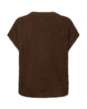 Red Button SRB5116 sleeveless fuzzy praline