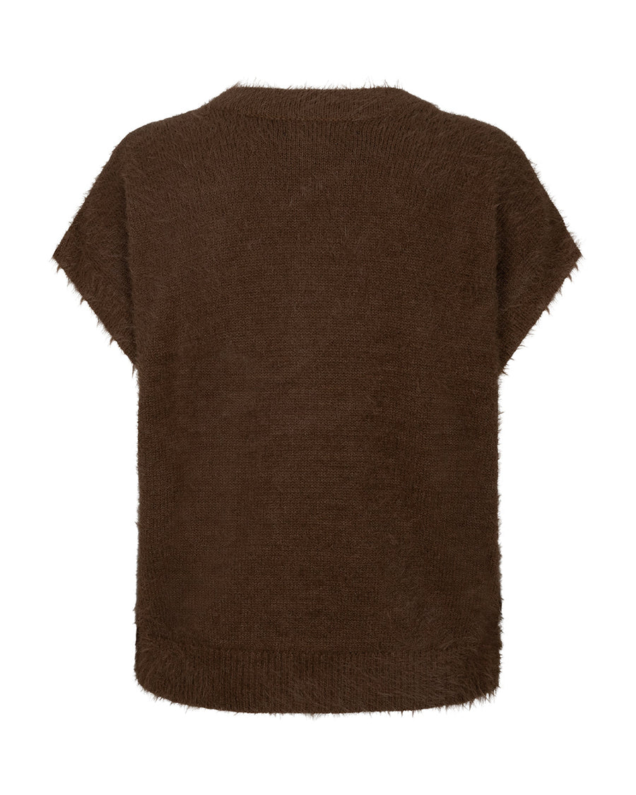 Red Button SRB5116 sleeveless fuzzy praline
