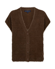 Red Button SRB5116 sleeveless fuzzy praline