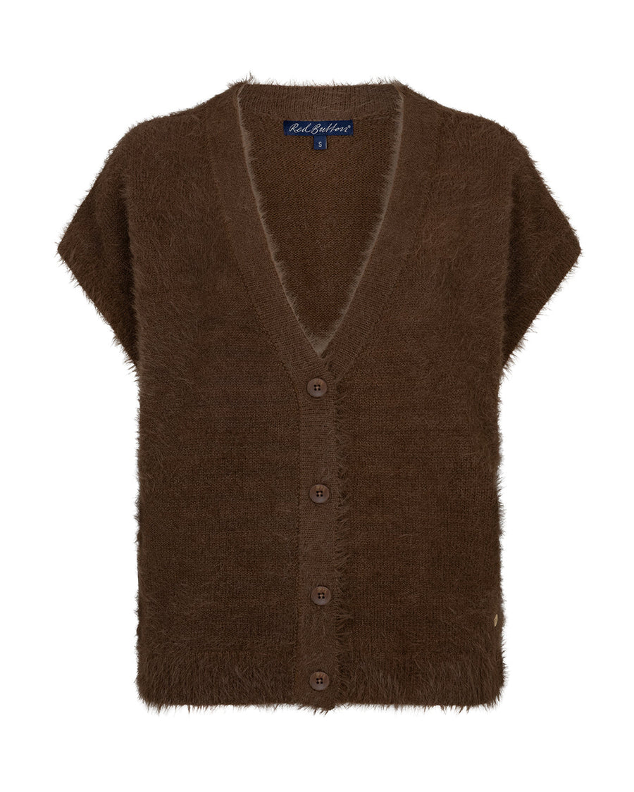 Red Button SRB5116 sleeveless fuzzy praline