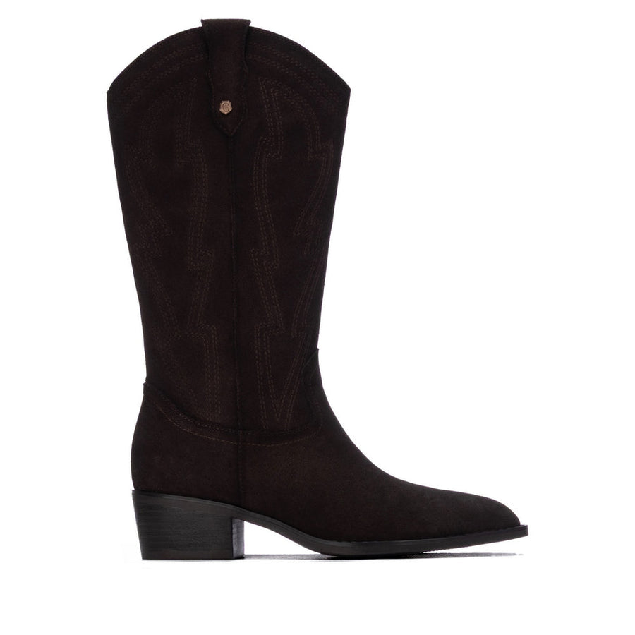 Carmela 16481 Chocolate cowboy boots