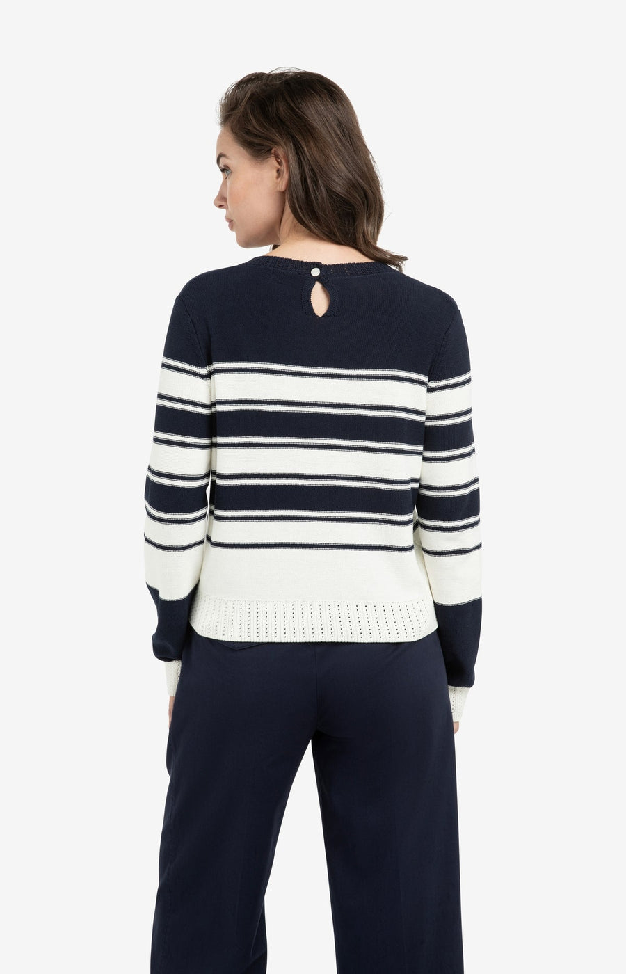 Yaya 01-000576 knitted sweater with stripes