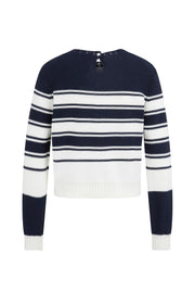 Yaya 01-000576 knitted sweater with stripes