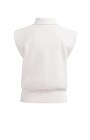Yaya 01-000572 sleeveless sweater collar