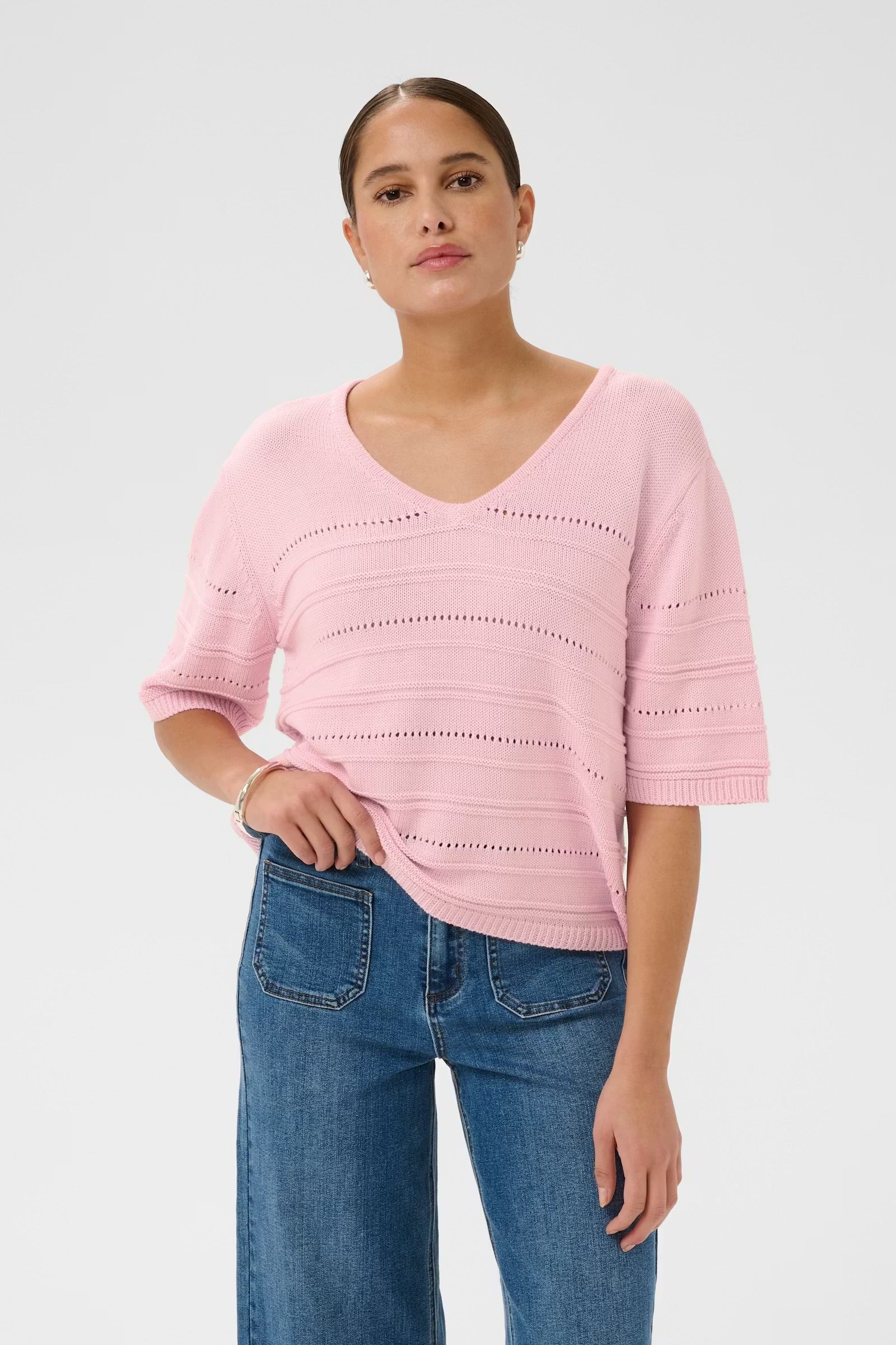 Kaffe KAmellie Knit pullover pink